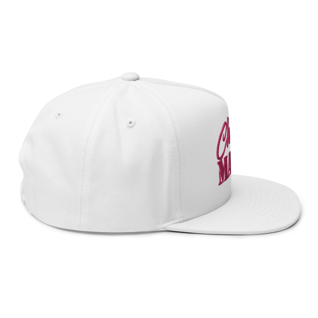 Cheer Mama Embroidered Flat Bill Cap — Cheer Mom Snapback Hat